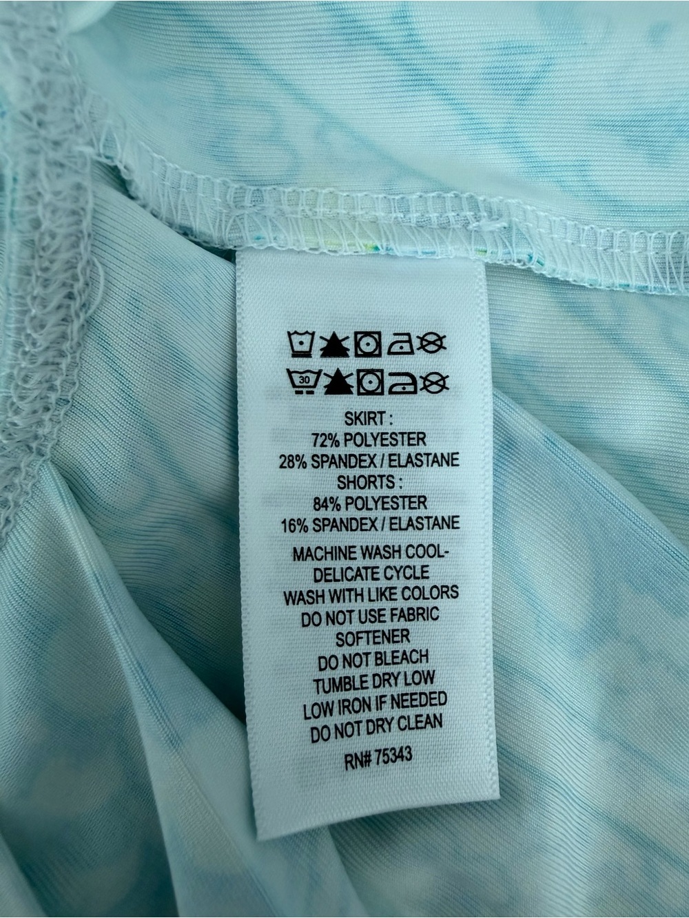 Sigrid Olsen Aqua & Lime Paisley Skort - Picture 5 of 5
